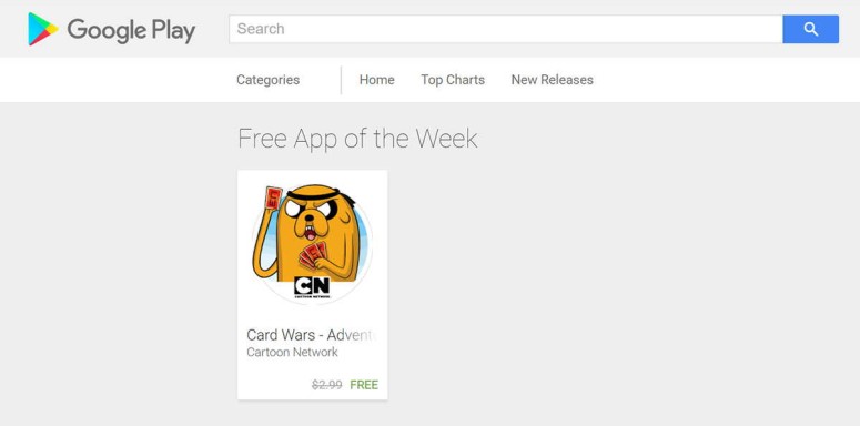 Google Play now gets a 'Free App of the Week' listings