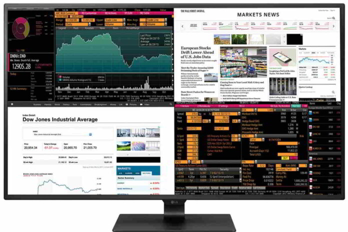 LG’s new 42.5-inch 4K monitor can process four inputs simultaneously and display them on the screen