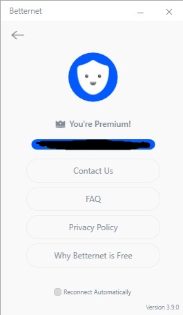cancel betternet premium windows