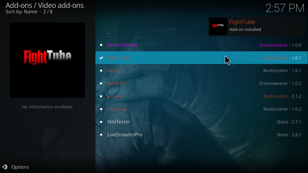 FightTube Kodi Addon