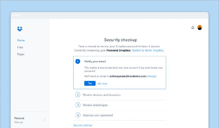 dropbox security