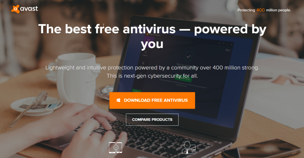 Avast download page