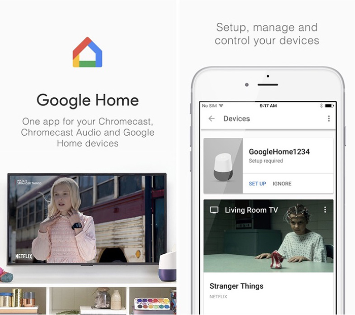 google home app chromecast setup