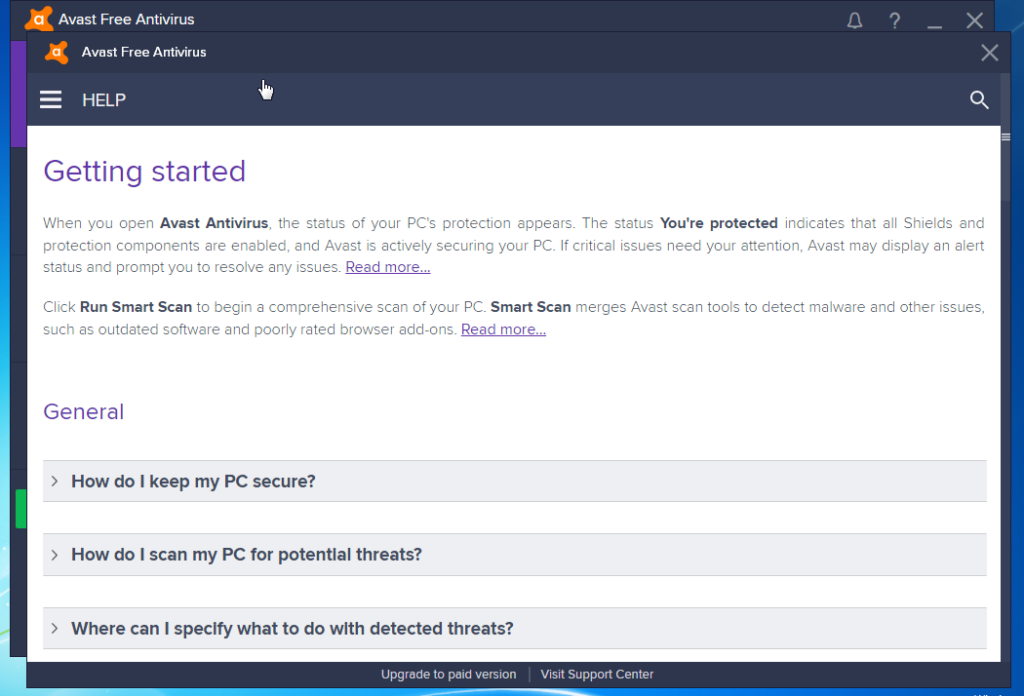 Avast Free Antivirus help