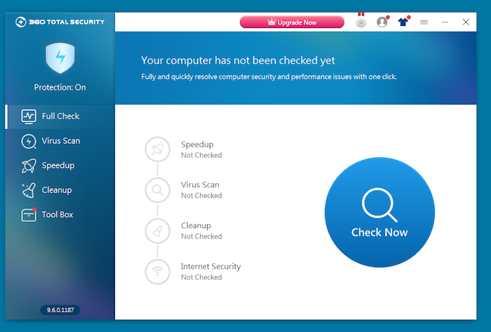 360 Total Security Antivirus dashboard