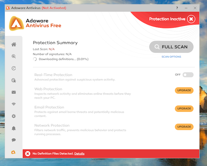 Adaware Antivirus Free dashboard