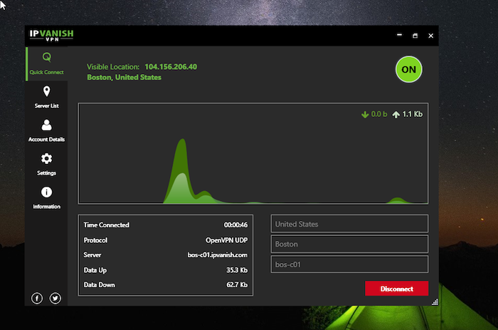 vpn ipvanish addon