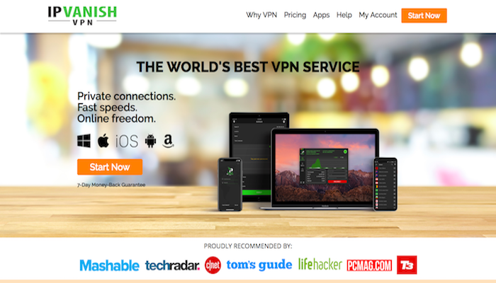 IPVanish VPN Website