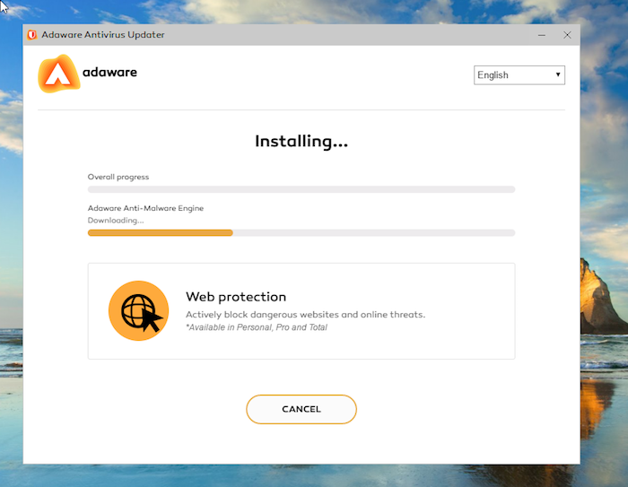 Adaware Antivirus Free installation