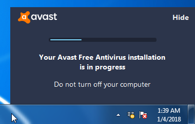 avast boot time scan black screen