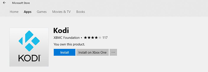 xbox one s kodi