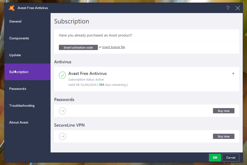 registrar avast free antivirus 2019