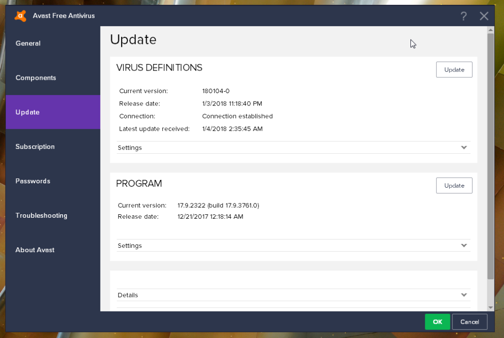 Avast Free Antivirus update