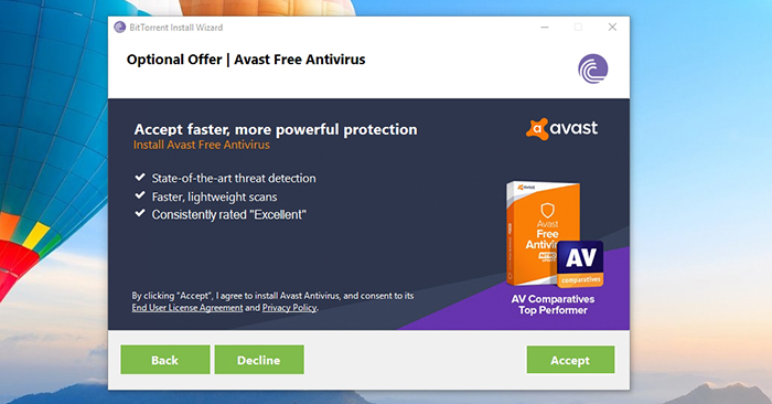BitTorrent Antivirus Offer