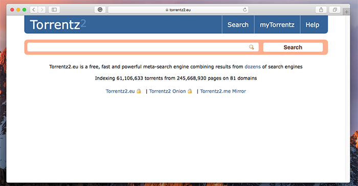 Torrentz2トレント検索エンジン