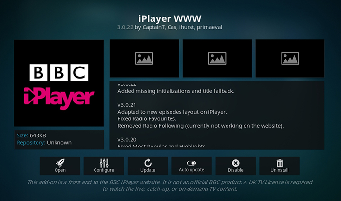 iPlayer WWW Kodi Addon