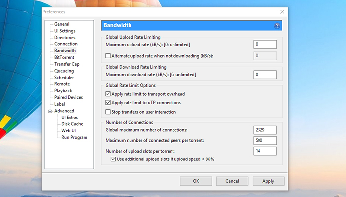 utorrent seeding goal minimum ratio