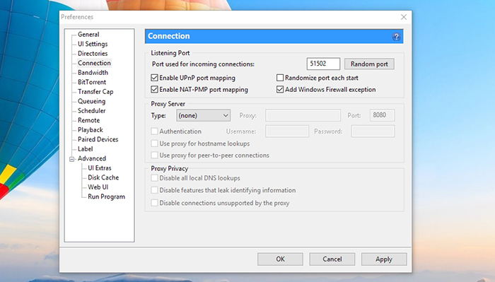 best utorrent settings for privacy