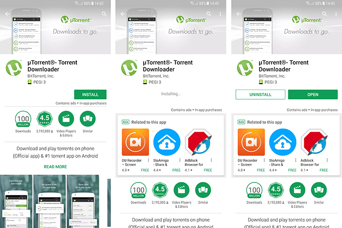 uTorrent Google Playストア