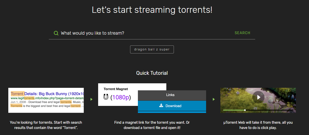 uTorrent Web engine