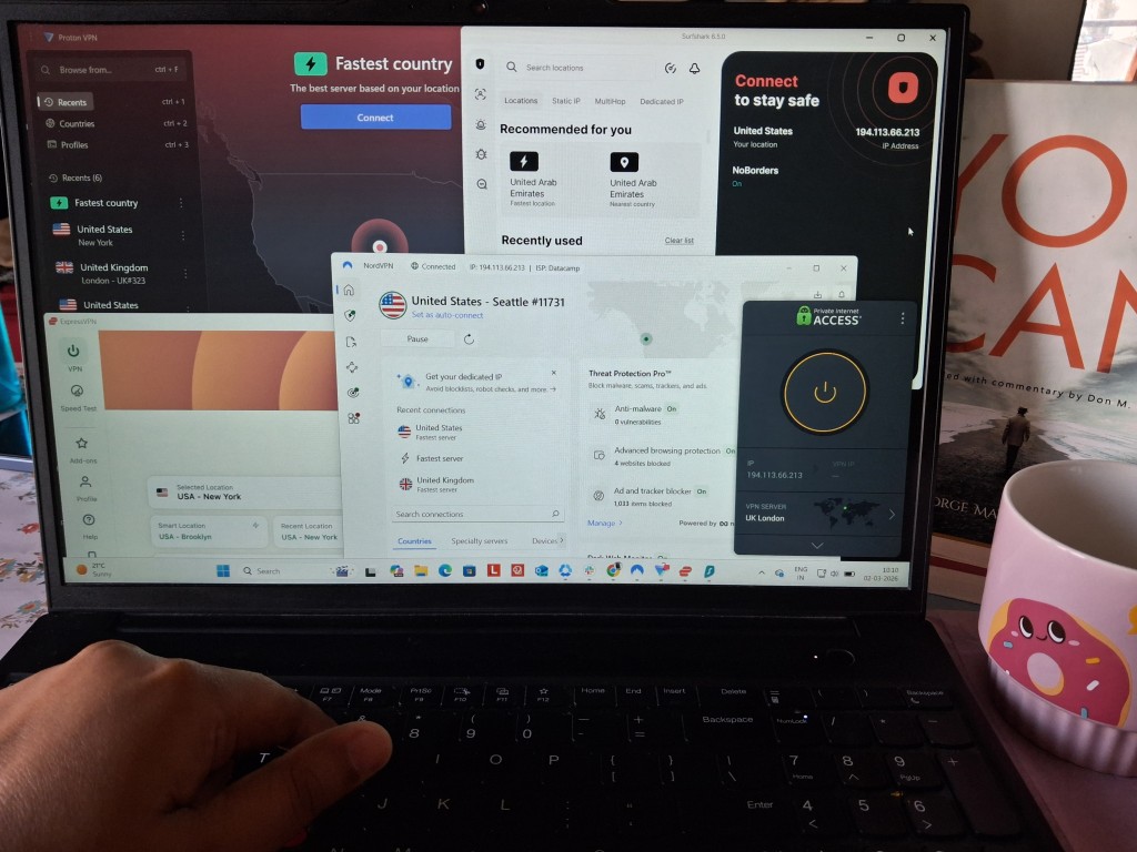 Lenovo ThinkPad Windows 11 Laptop Showing VPN User Interface