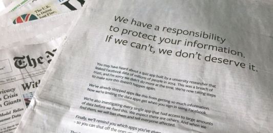 Mark Zuckerberg Apologizes for the Breach of Trust in full-page newspaper ads