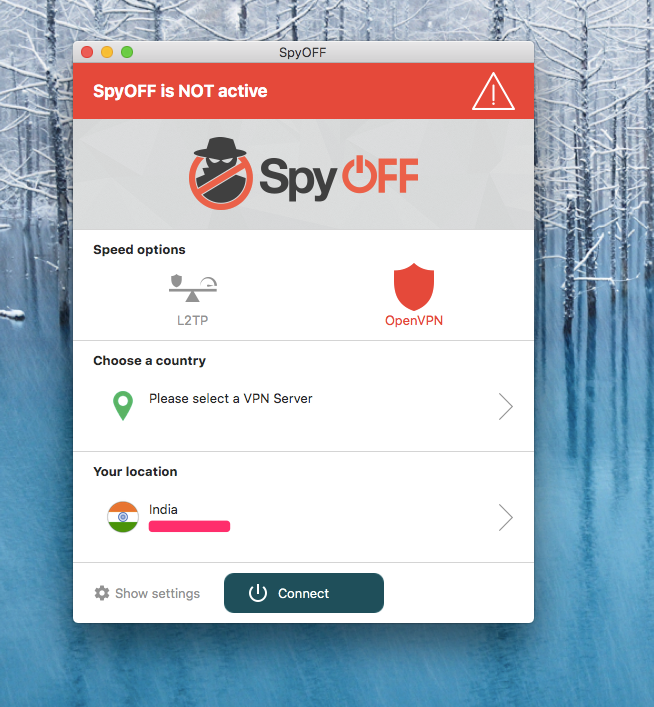 SpyOFF VPN Dashboard
