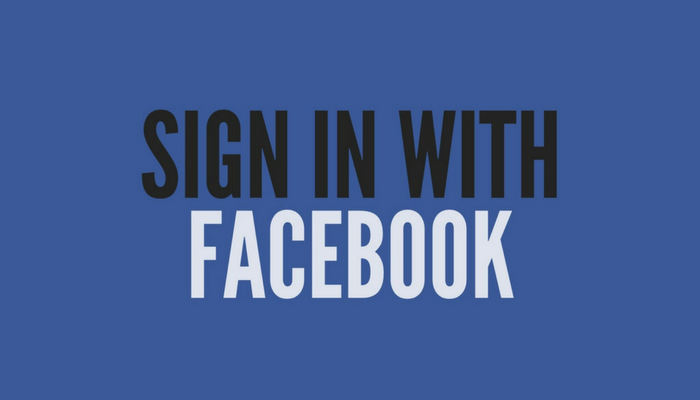 sign in with Facebook