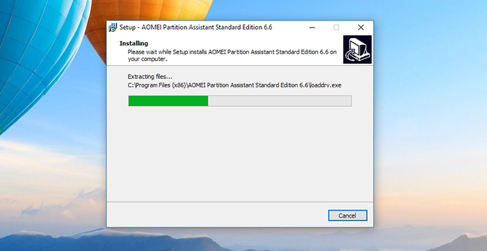 AOMEI Partition Assistant -Installation Step 2