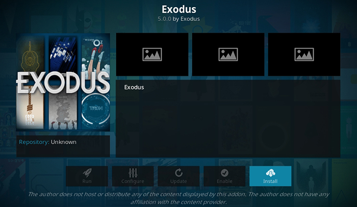 Exodus Kodi Addon - Install Overview