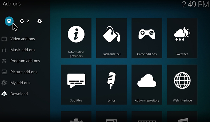 Exodus Kodi Addon - Open Box Icon