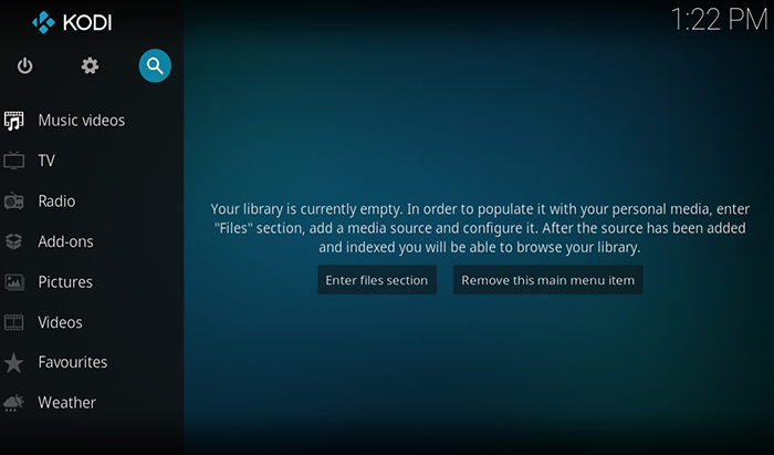 Kodi Search Button
