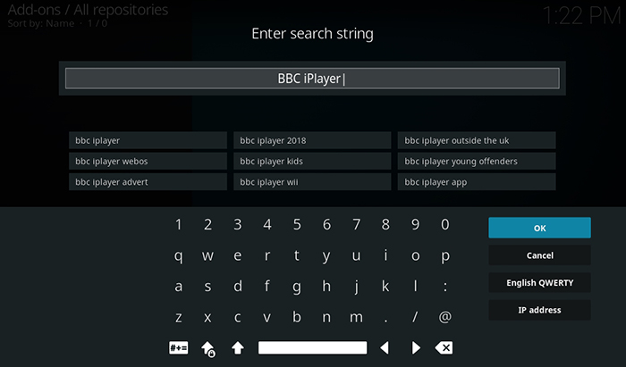 Kodi Search Entry