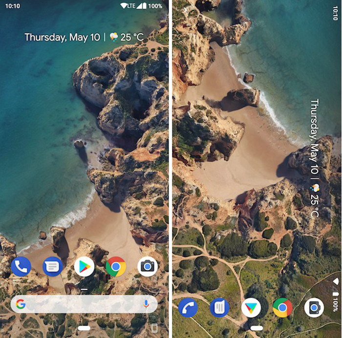 Android P Home Screen Orientation