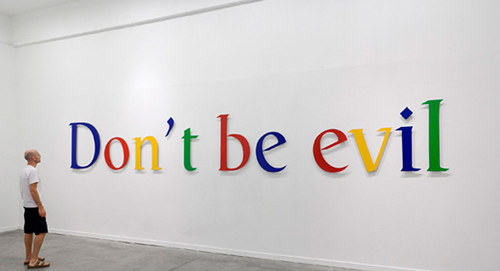 Google don't be evil sign
