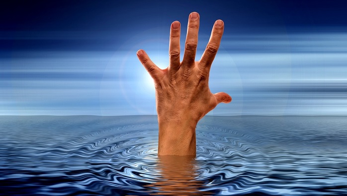 Hand Reaching From Water