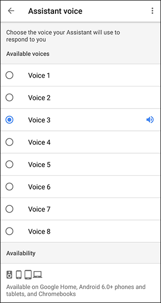 google assistant six new voices