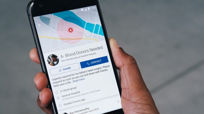 Facebook Blood Donations