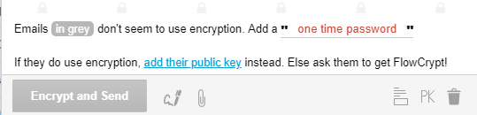 Flowcrypt add password