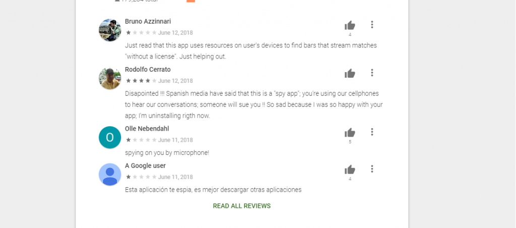 La Liga Google Play Reviews