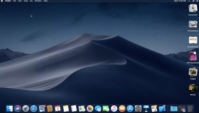 MacOS Mojave Desktop Stacks