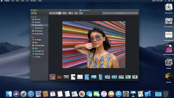 MacOS Mojave Gallery View