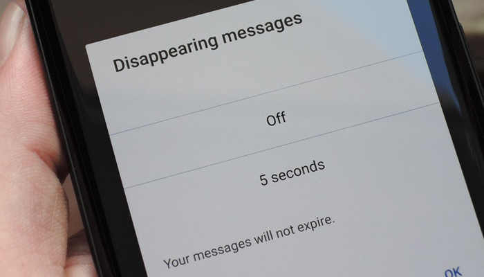 disappearing messages signal