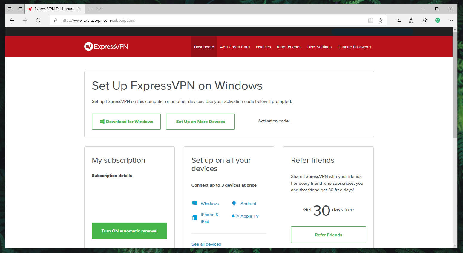 expressvpn login