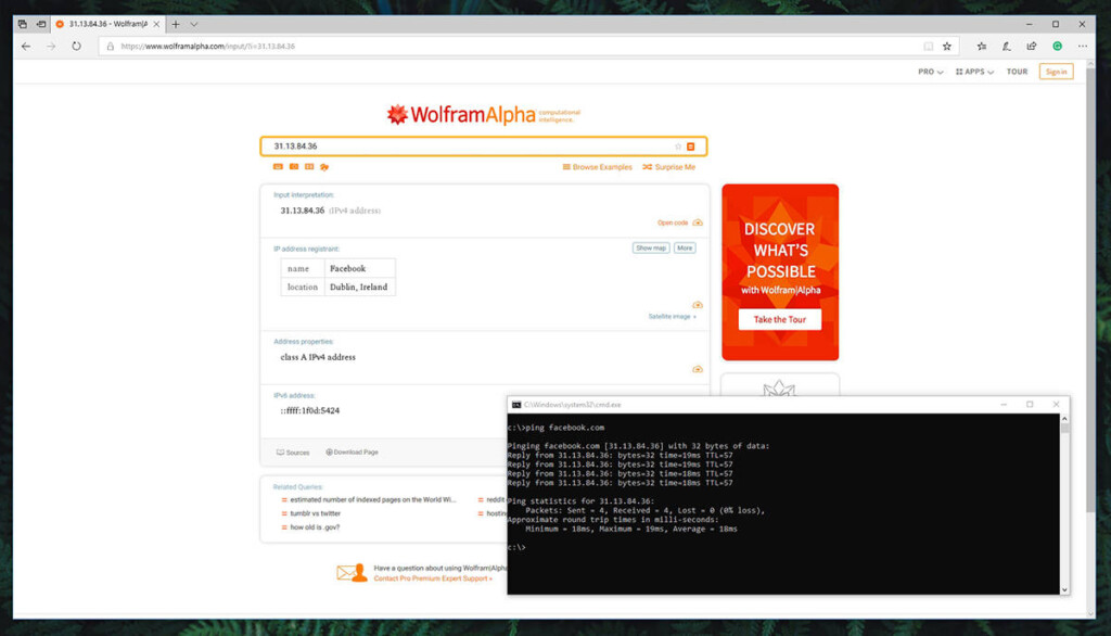 Wolfram Alpha IP Tracking