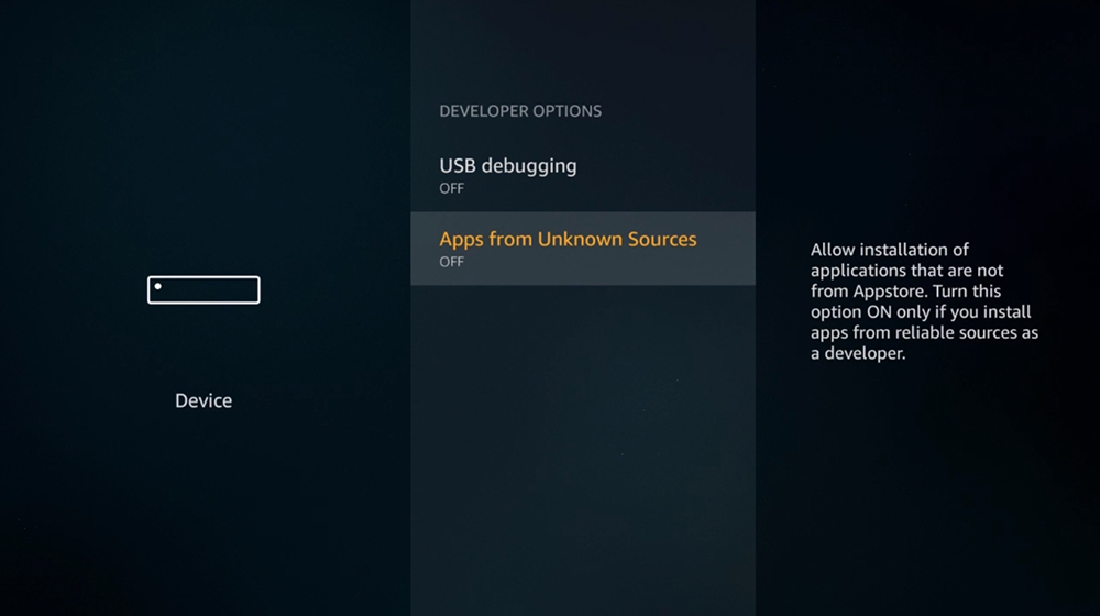 Apps From Unknown Sources FireOS