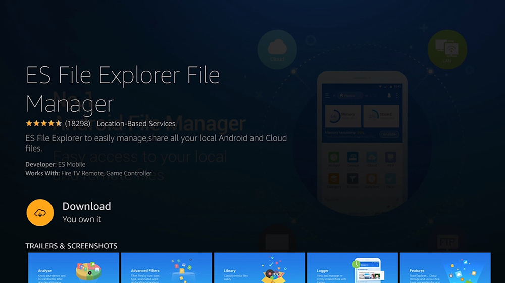 ES File Explorer FireOS Download
