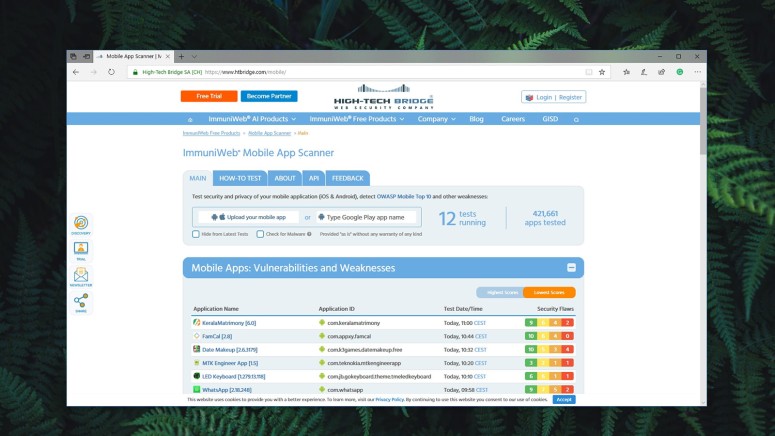 ImmuniWeb Mobile App Scanner