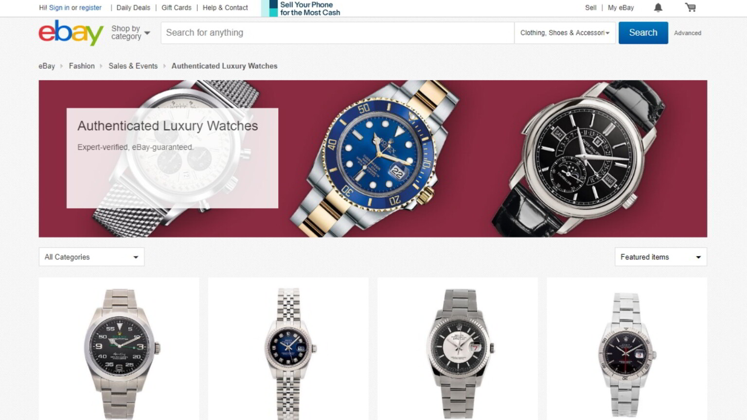 eBay Adds Watches from Luxury Brands to Authenticate Program