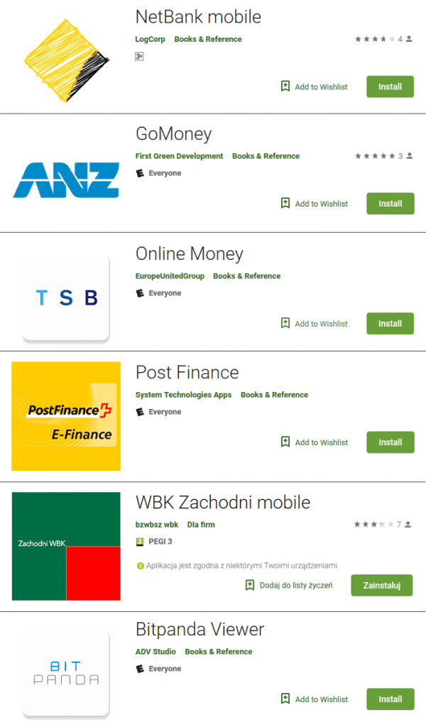 Fake Banking Apps on Google Play